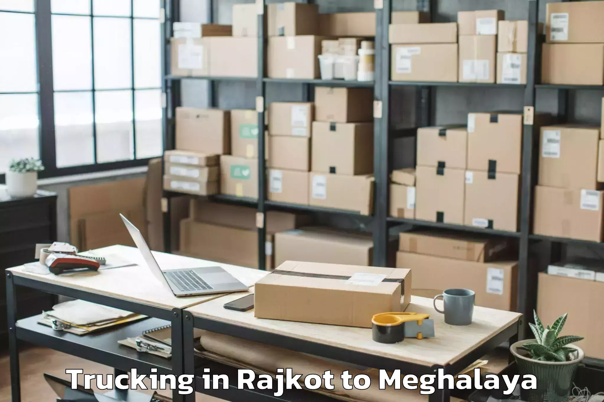 Book Rajkot to Ampati Trucking Online